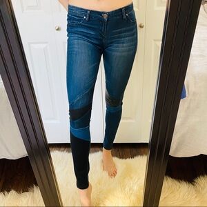 Blank NYC Denim Faux Leather Patch Skinny Jeans